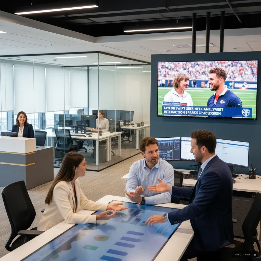 皇冠体育 - 泰勒·斯威夫特现身NFL球赛，甜蜜互动掀热议 配图1